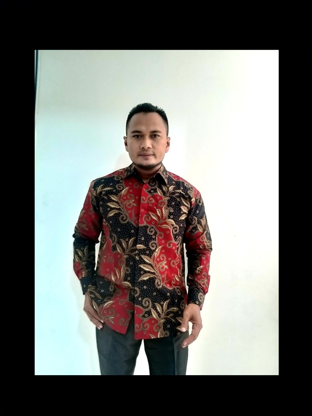 Baju Batik Pria Lapis Furing Blantongan Merah Batik Solo