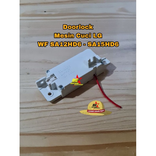 Doorlock Mesin Cuci LG WF SA12HD6 - SA15HD6 Door Lock Pintu LG Ori TALI MERAH