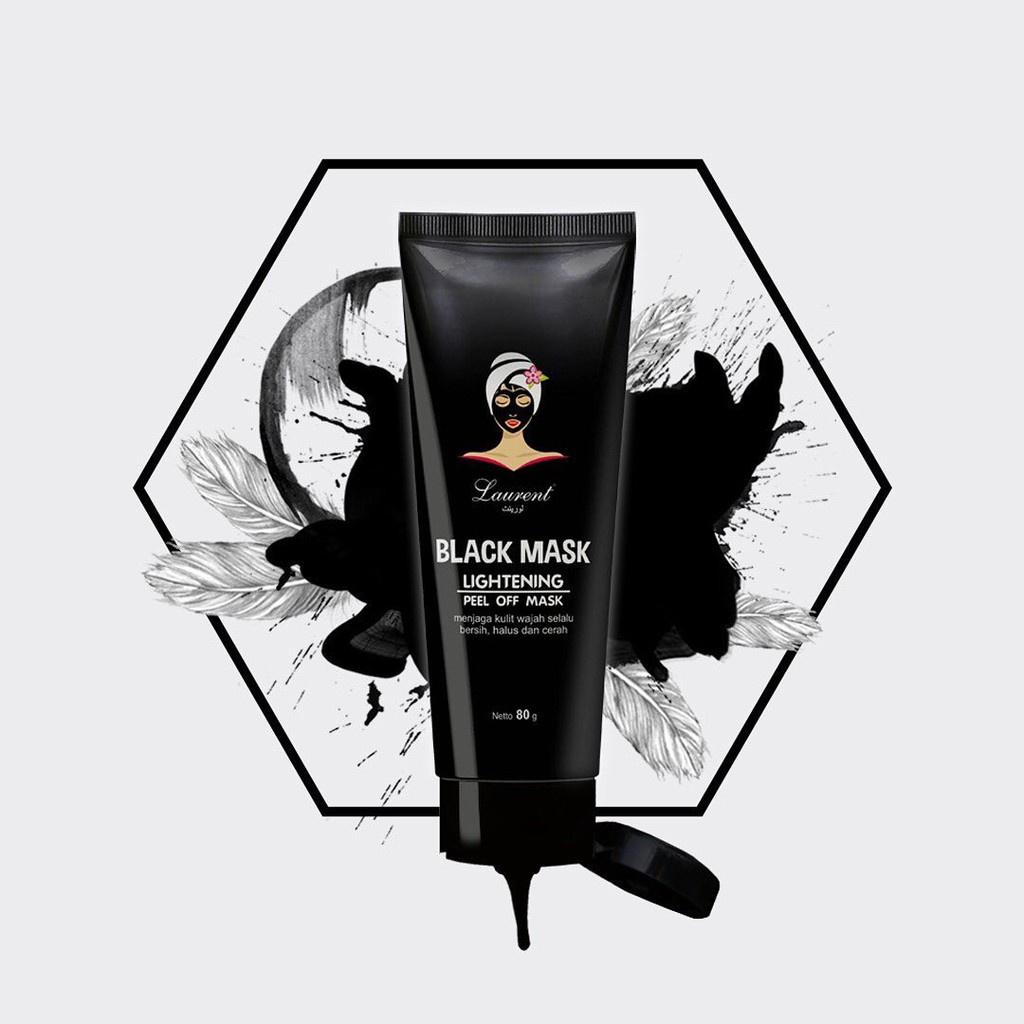 Laurent Black Mask Lightening Peel Off Mask 80 gr / Face Mask / Masker Wajah