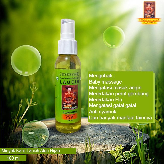 

Minyak Tradisional Karo Laucih - Alun Hijau Baby 100 mL Bandung