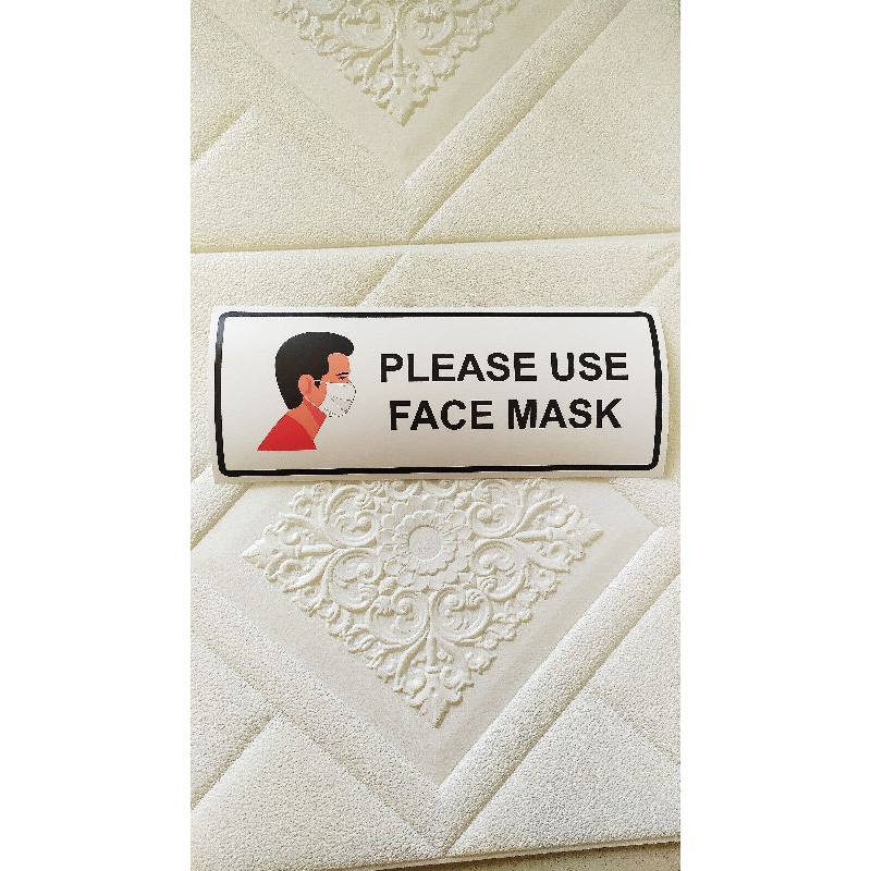 

sticker PLEASE USE FACE MASK