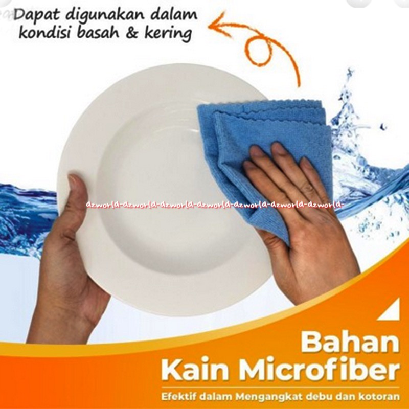 Bagus Micromate 2pcs 30cm Kain Lap Serbaguna Microfibre Cloth Type 302 Mikro Faber Mikrofaber