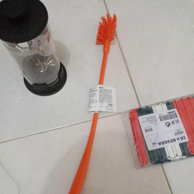 Sikat Botol , Atau Sikat Serbaguna Dengan Gagang  Warna Oranye 43cm, Penyikat Me551