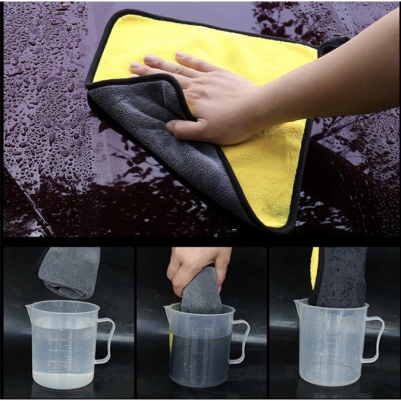 KAIN LAP MICROFIBER 30 x 30 &amp; 30 x 40 | KAIN LAP KUNING SERBAGUNA HALUS | KAIN LAP MOTOR MOBIL SERAT MICROFIBER