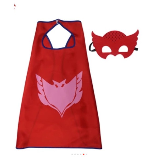 topeng dan sayap PJ mask cape and mask catboy gecko owllette