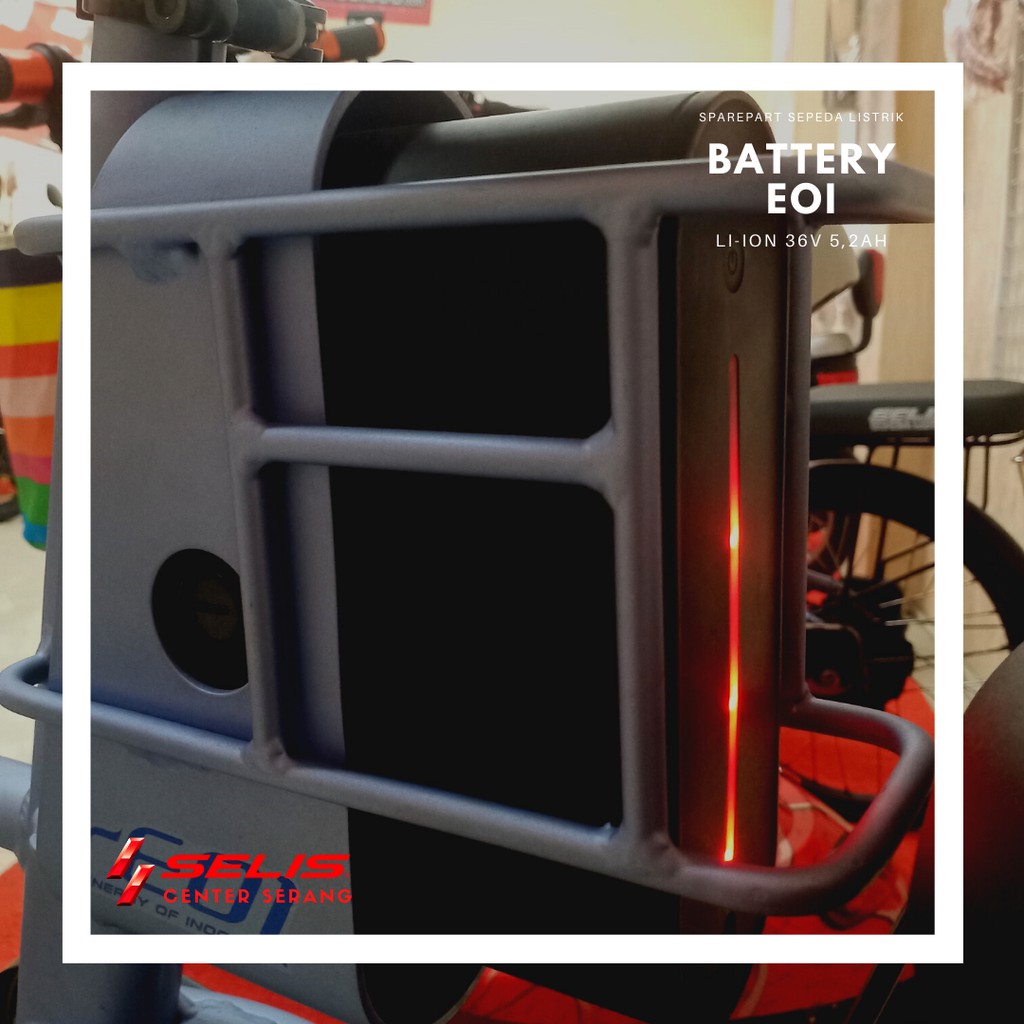 Battery Sepeda Listrik 36v 5,2 Ah - SELIS type EOI