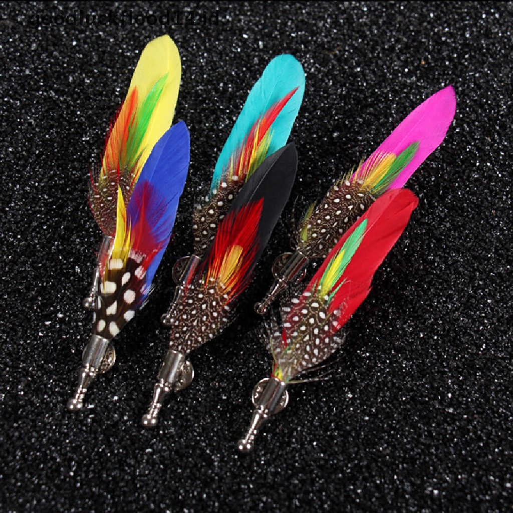 [OOID] Handmade Peacock Pheasant Feather Brooch Hat Lapel Pin Suit Wedding Accessories ID