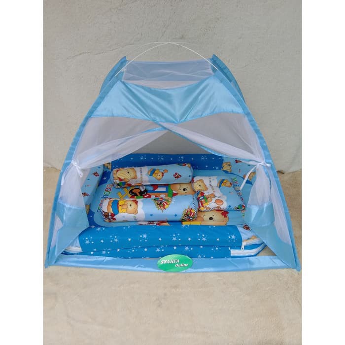 MURAH!! BABY BESS - Set Kasur Bayi Tenda kelambu muda Bantal dan Guling Bayi Karakter Baby Bess