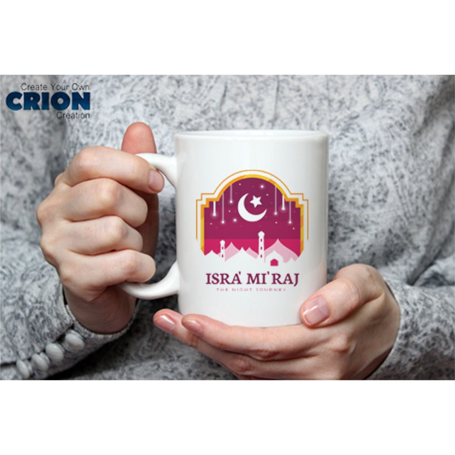 Gelas Mug Isra Miraj - Souvenir- Hadiah - Kado - By Crion