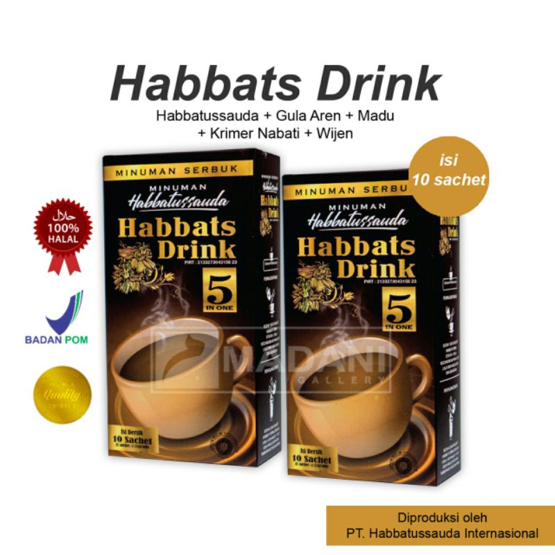 

Habbats Drink Minuman Serbuk Habbatussauda, Gula Aren dan Madu 1 Pack (10 Sachet)