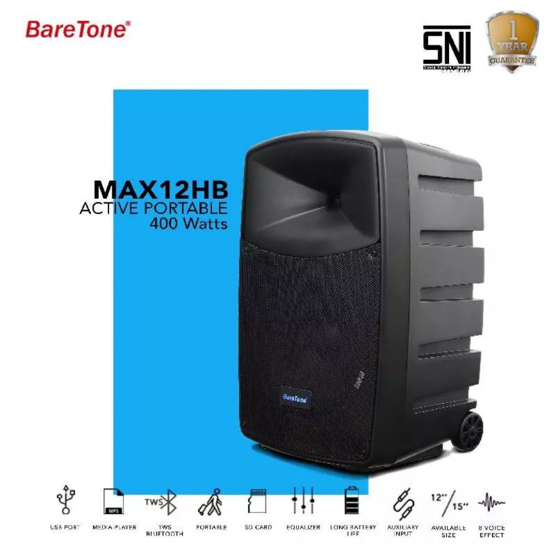 Soeaker Portable Baretone MAX15HB Speaker Meeting MAX 15HB Bluetooth Wireless