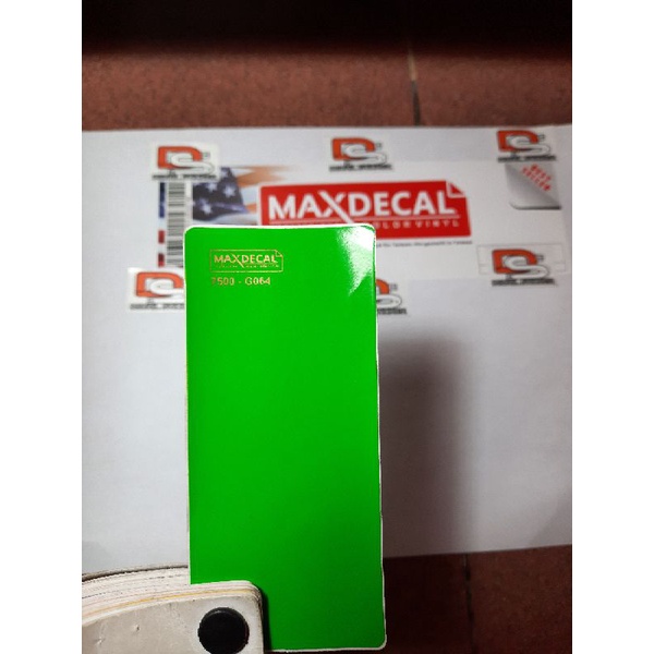 Sticker Stiker Skotlet Maxdecal Maxdecal 7500 G064 Hijau Gloss Yellow Green