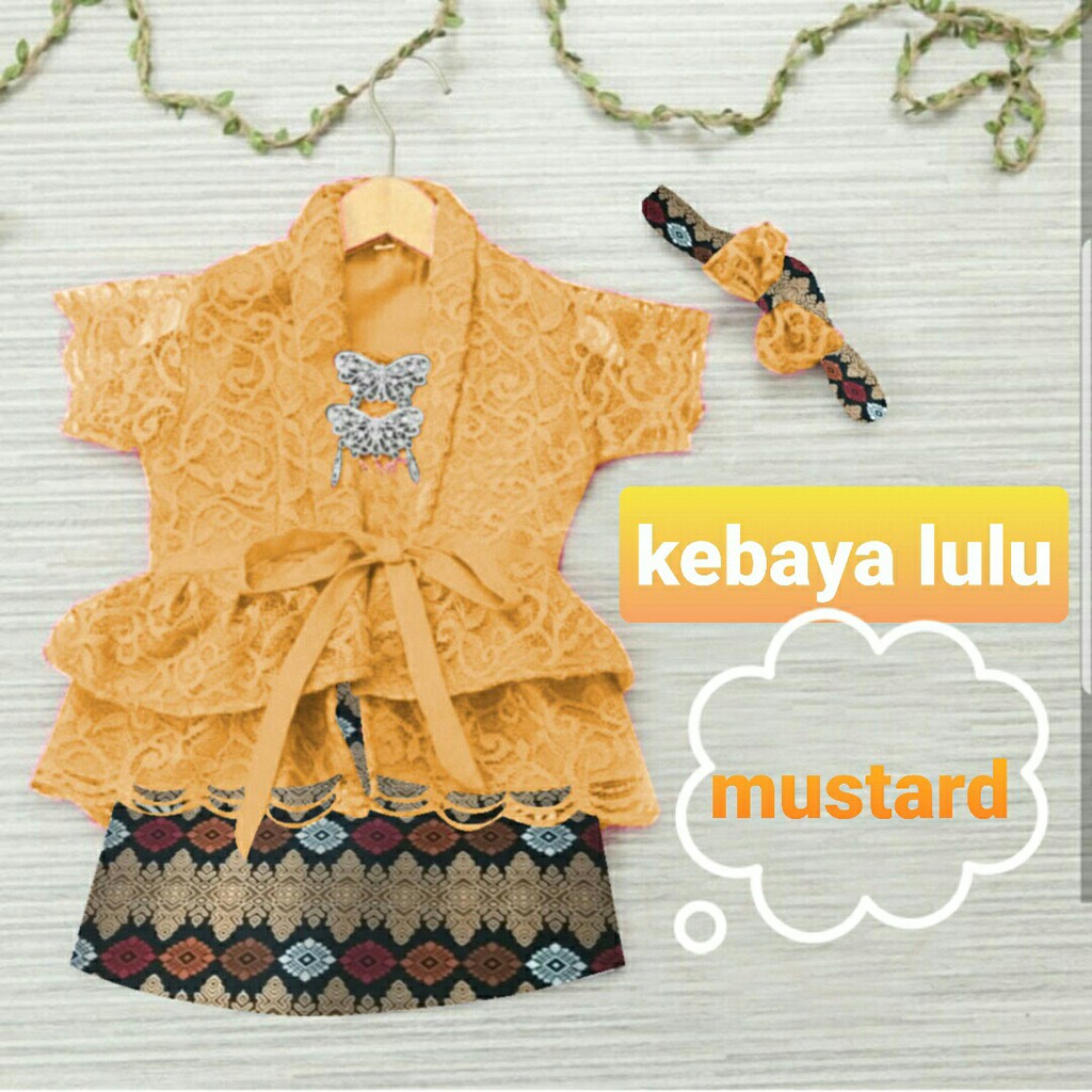 FWG - KEBAYA LULU KIDS / BAJU ANAK PEREMPUAN / STELAN / PAKAIAN ANAK LUCU / BAJU ANAK SET