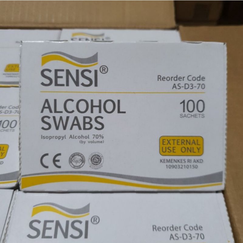Alkohol Swab Sensi / Tisu Alkohol 70% / Sensi Alcohol Swab 70%