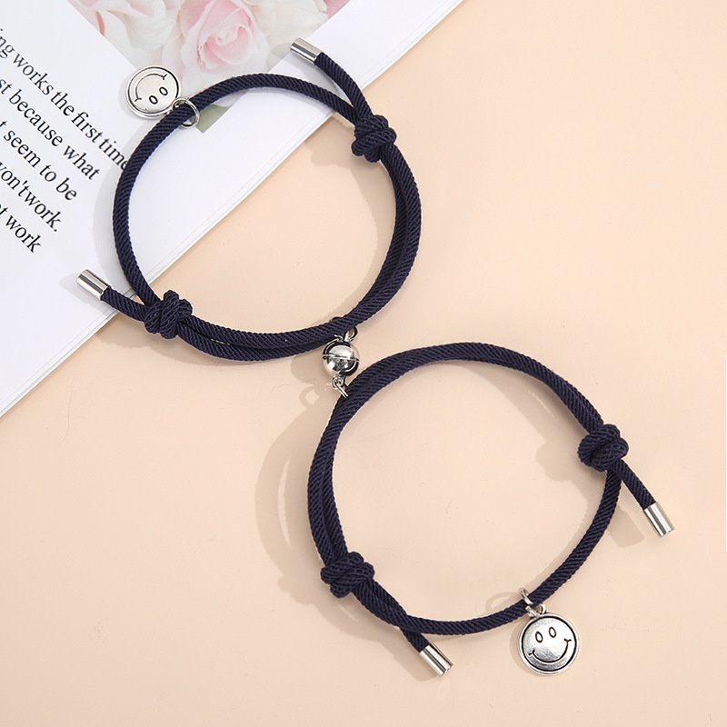 2pcs Gelang Tali Warna-Warni Dengan Magnet Untuk Hadiah Valentine