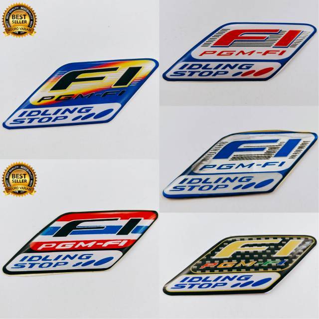 emblem logo fi pgm fi honda idling stop beat vario pcs adv thailand  Twotone karbon kualitas terbaik