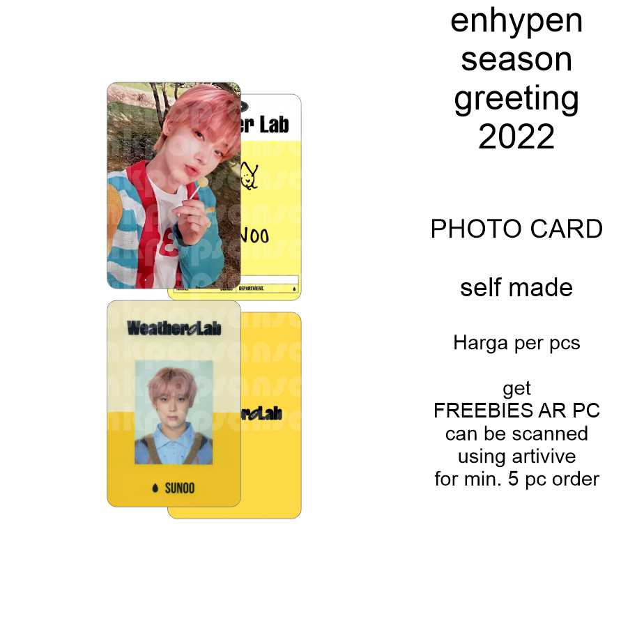 photocard enhypen enha menyambut tahun 22 unofficial