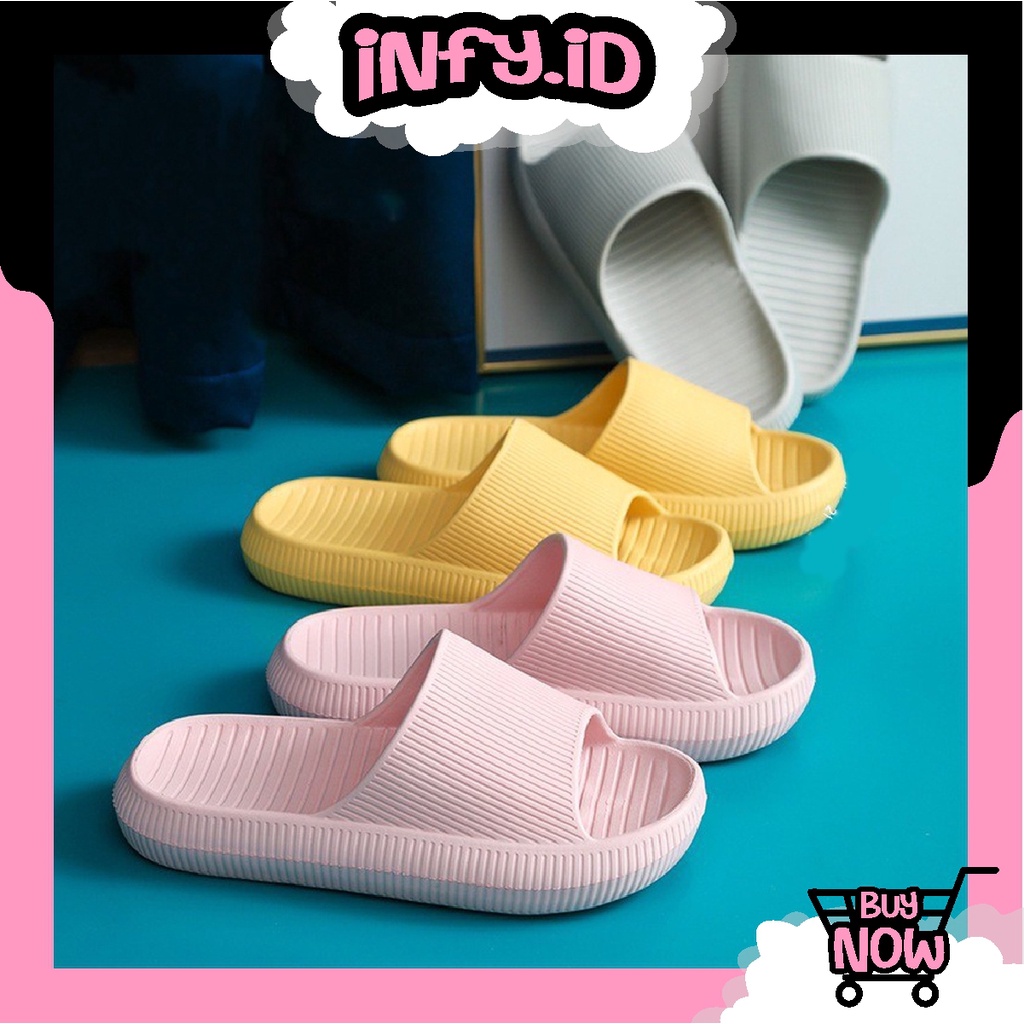 INFY - R619 Sendal Jelly Rumah Berkualitas Outdoor Indoor Nyaman Polos Empuk Nyaman Elegan Modis Extra Tumit Sandal Rumah