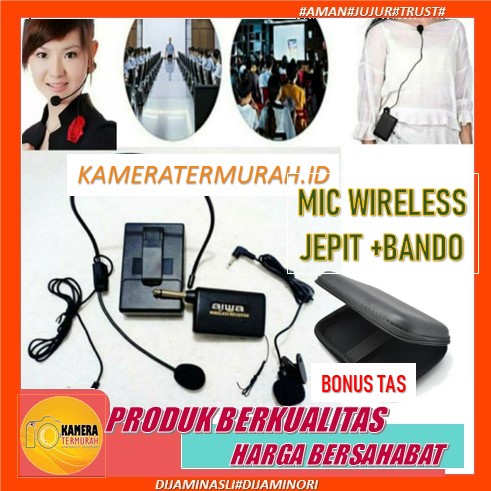 Mic Wireless Imam Jepit Clip On Di Baju / Mic Wireless Bando