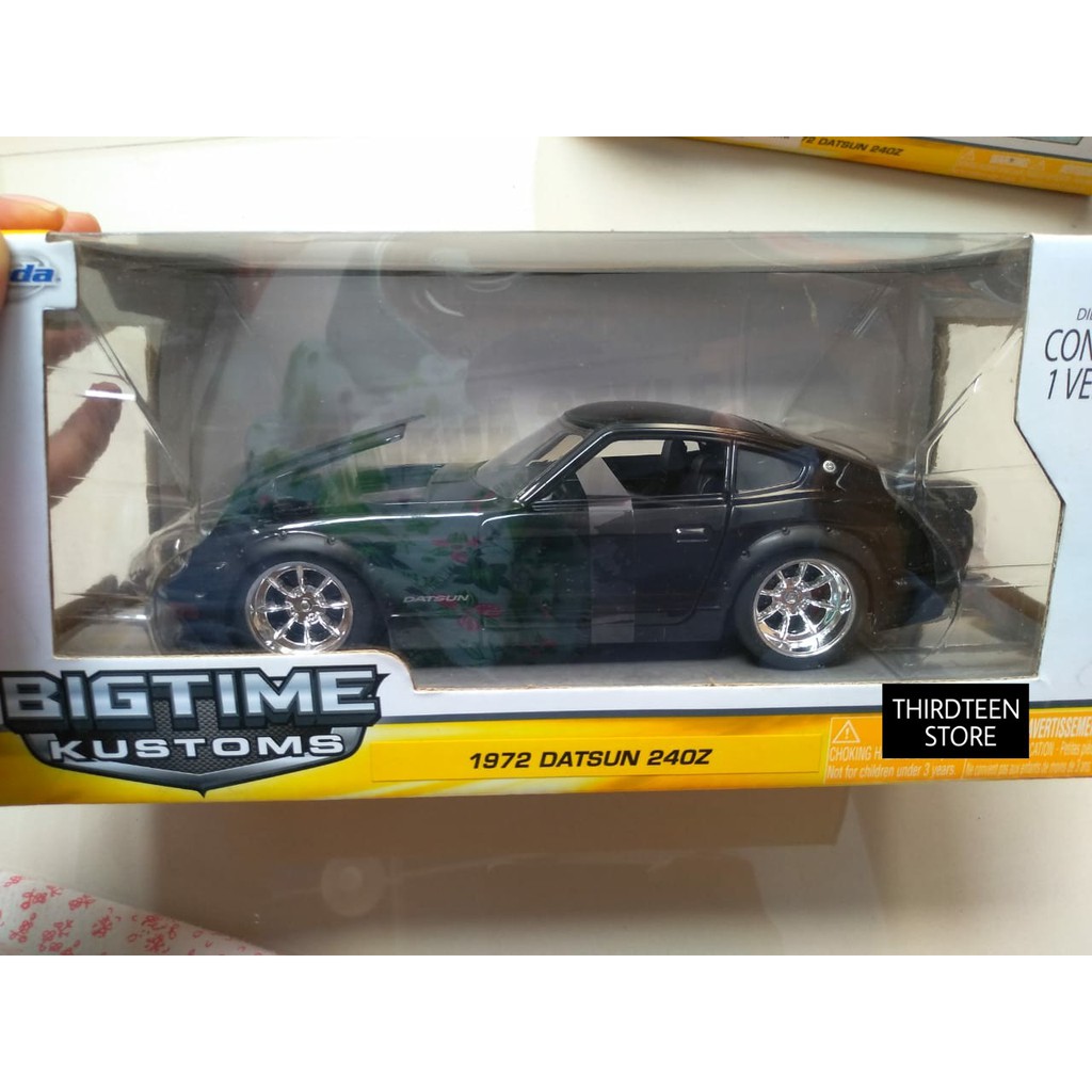 Diecast Miniatur Mainan Mobil Jada Limited Edition 1972 Datsun 240Z 1:24 hitam