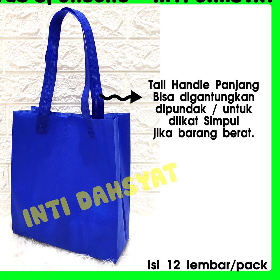 

C ♠ Tas Spunbond Goodie Bag Non Wooven Handle Lipat Samping 38x45+10 (isi 12lembar/Lusin) Tas Sembako Besar PALING MURAH ➲ (Terbatas)
