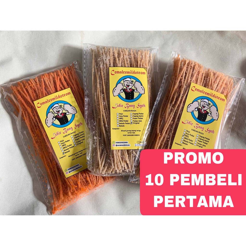 

(PROMO 10 Pembeli Pertama) Lidi lidian / Mie lidi Bang Syeh 125 gr