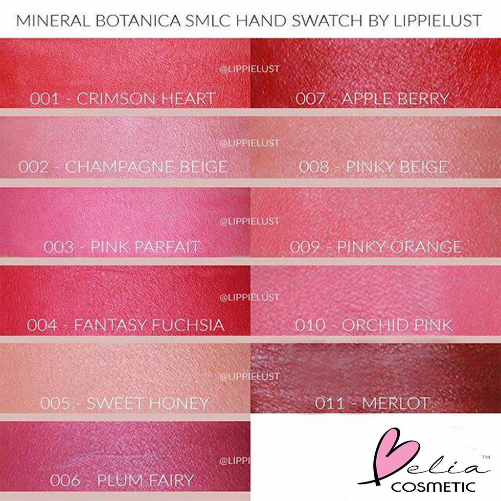 ❤ BELIA ❤ MINERAL BOTANICA Soft Matte Lip Cream ( lipcream Lipstick Lipstik ) NEW PACKAGING ✔️BPOM