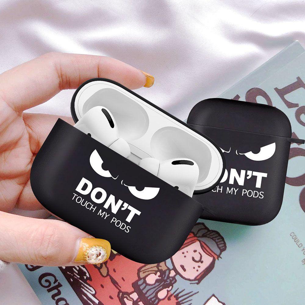 Top Soft Silicone Cover Dont Touch My Pods Mewah Full-Body Pelindung Earphone Headphone Cases