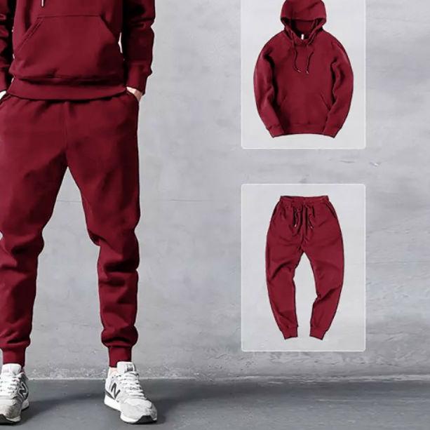 ➱ 2 UKURAN L XL STELAN SWEATER HOODIE + CELANA JOGGER PRIA DEWASA BAJU TRAINING MURAH SET TRAINING C