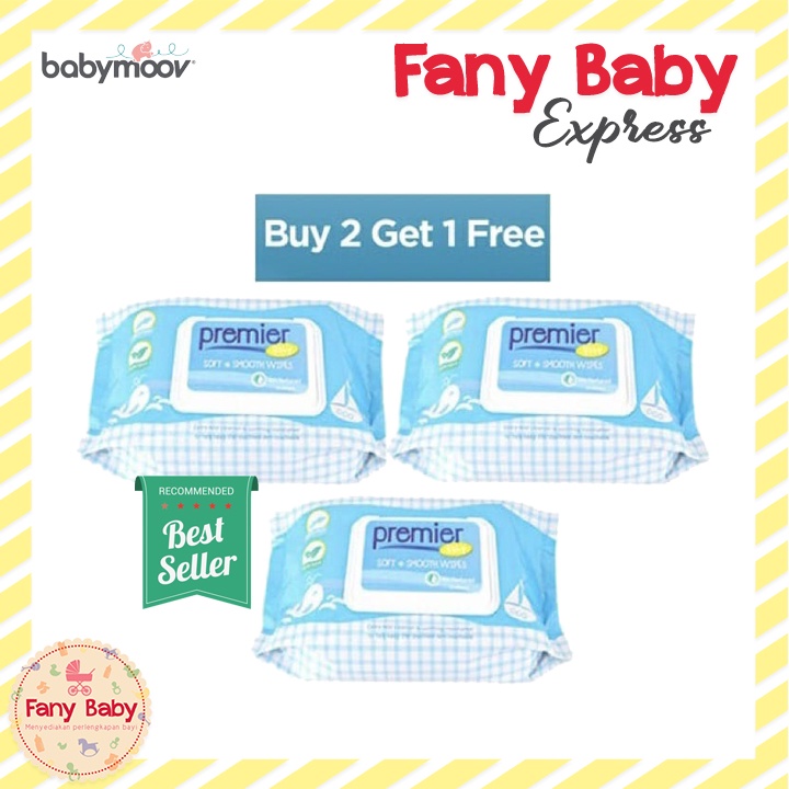 PREMIER BABY WIPES 50S / BUY 2 GET 1