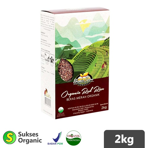 

978Eq10W Beras Merah Organik / Red Rice | 2Kg | Bionic Farm WQ12