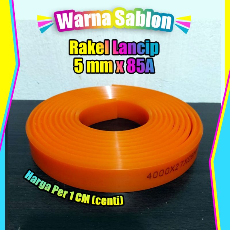 Rakel sablon orange lancip 5mm x 85A per 1centi