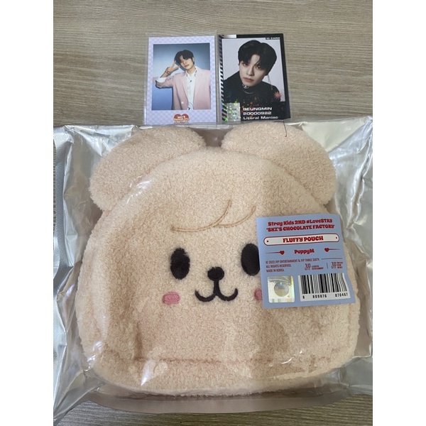 Stray kids skzoo soft fluffy pouch puppym seungmin pola odd id lovestar chocolate factory fanmeeting