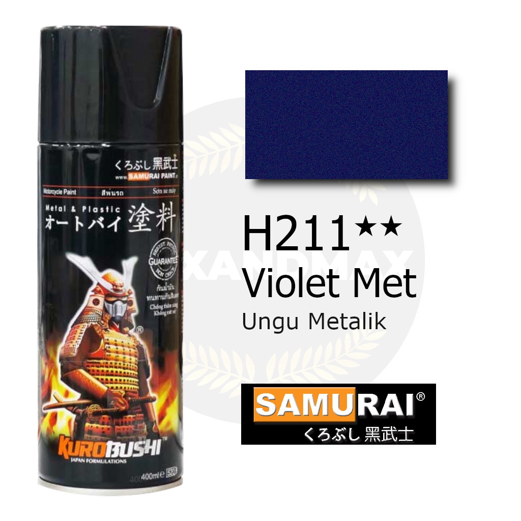 Samurai Paint Violet Met H211 Ungu Metalik 400 ml - Cat Semprot