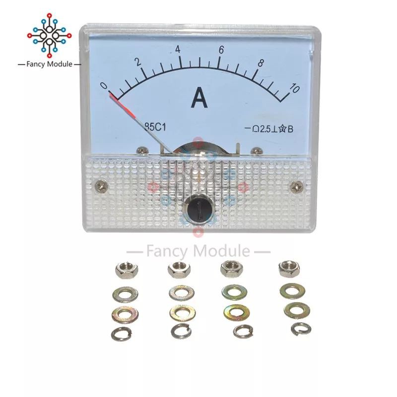 Ammeter DC 10A OG Meter Panel Mekanik Tipe Penunjuk jarum