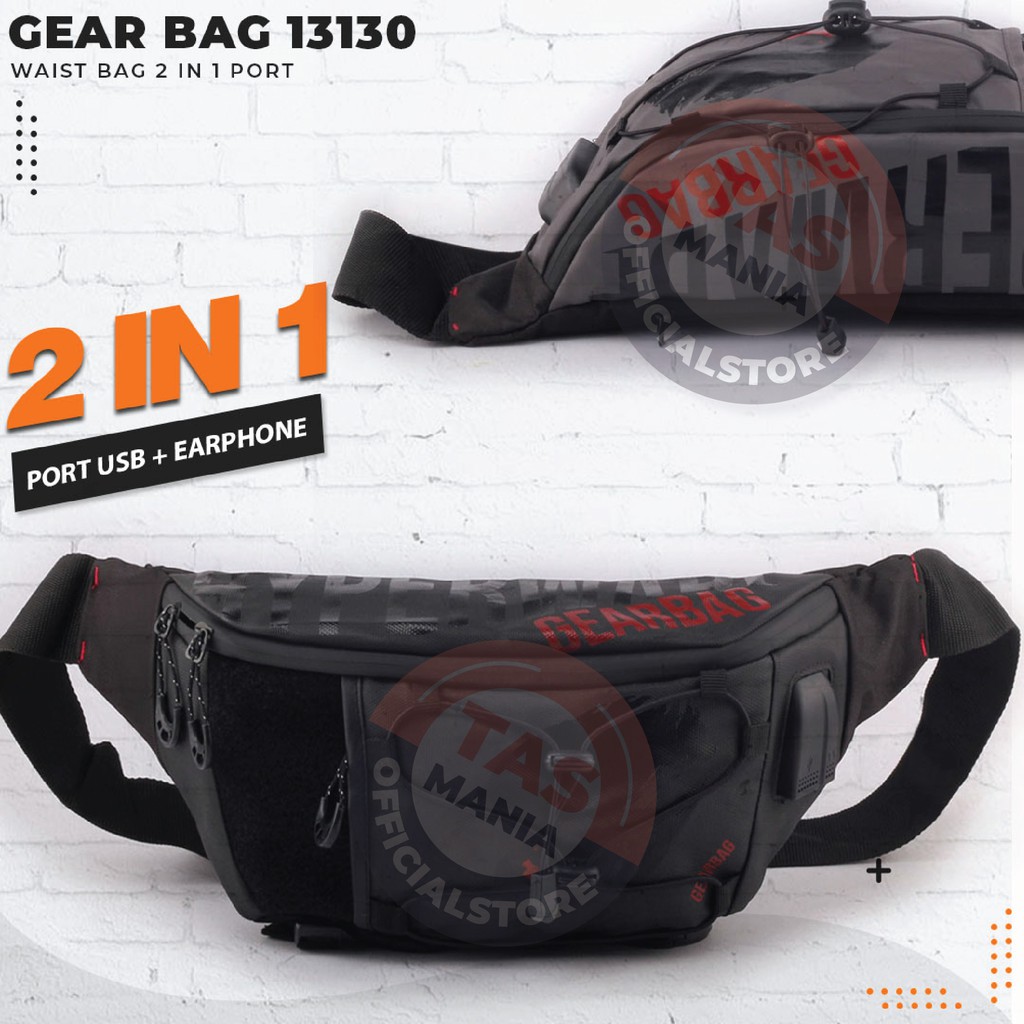 PTS - Tas Selempang Tas Selempang GEAR BAG 13130 HYPE 2 in 1 PORT -  Sports Bag - Slingbag Cowok