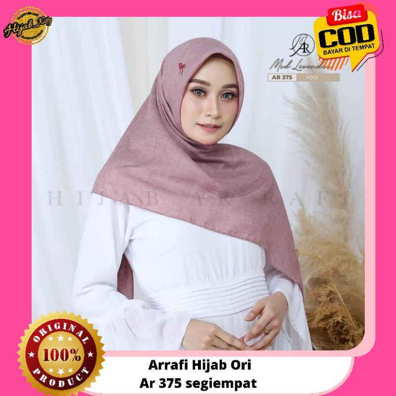 Arrafi Jilbab Hijab Kerudung Segiempat Voal Kode Ar 375 Terlaris Best seller 2021 Bisa COD Zoya