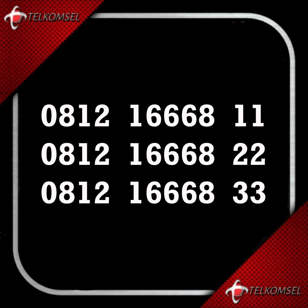 NOMOR CANTIK SIMPATI 11 DIGIT HOKI 168 RAPI  MURAH