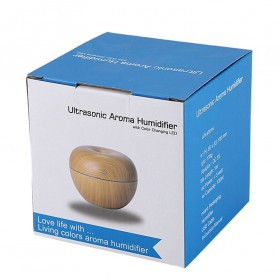 Taffware Ultrasonic Humidifier Aroma Essential Oil Diffuser Wood Design 130ml - HUMI AUG17 - Light