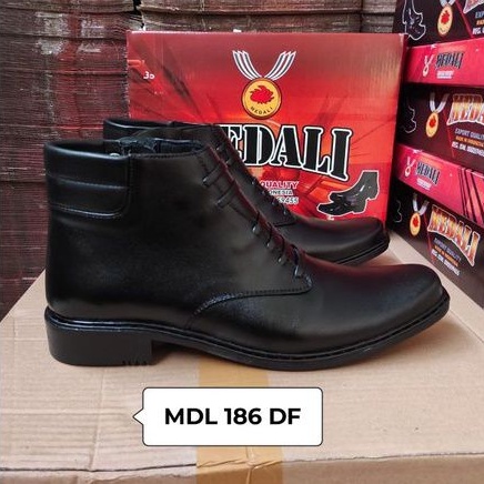 Sepatu Kulit PDH Pria boots Polri TNI security guard PNS sepatu kerja formal tampil lebih keren