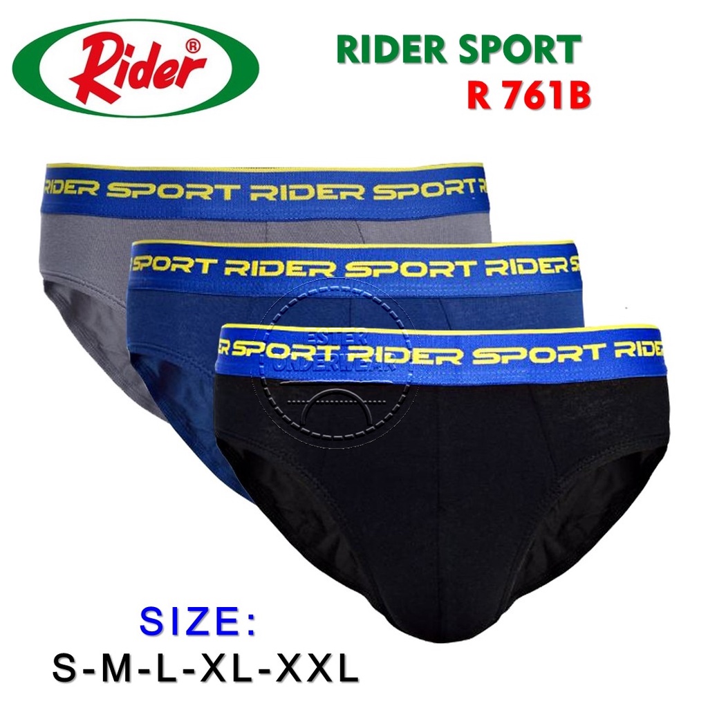 Celan Dalam Pria Rider Sport R 761 Isi 3Pcs/Pack Bahan Katun