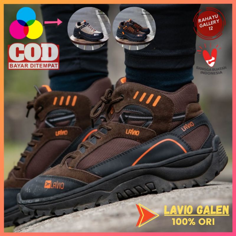 Sepatu Safety Boots Pria Ujung Besi Original Lavio Galen Kerja Lapangan