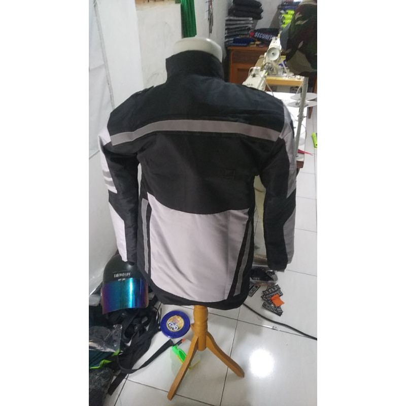 JAKET ABU+HITAM (POLOS) TASLAN