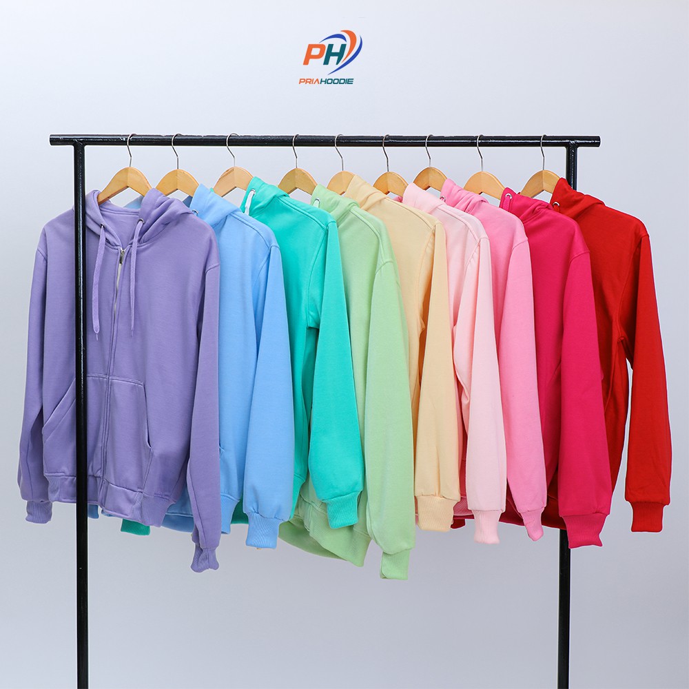 PriaHoodie Jaket Hoodie Zipper Polos Pria Cowok Laki Laki M - XXL (Bisa Cod)-7