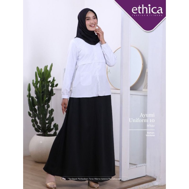 SETELAN ROK HITAM PUTIH UNIFORM 10  || PUTIH PUTIH UNIFORM 09 || By ETHicA