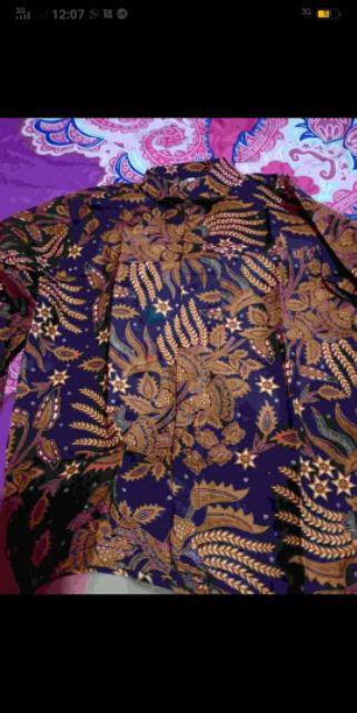 Kemeja Batik Lengan Panjang Motif Manggar