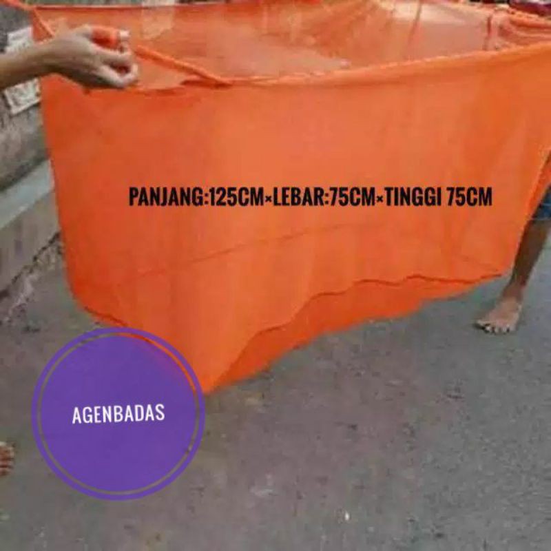 Keramba Apung Ikan 125cm×75cm×75cm,Hapa Ikan Kain Kasa,Waring Jaring Tambak.