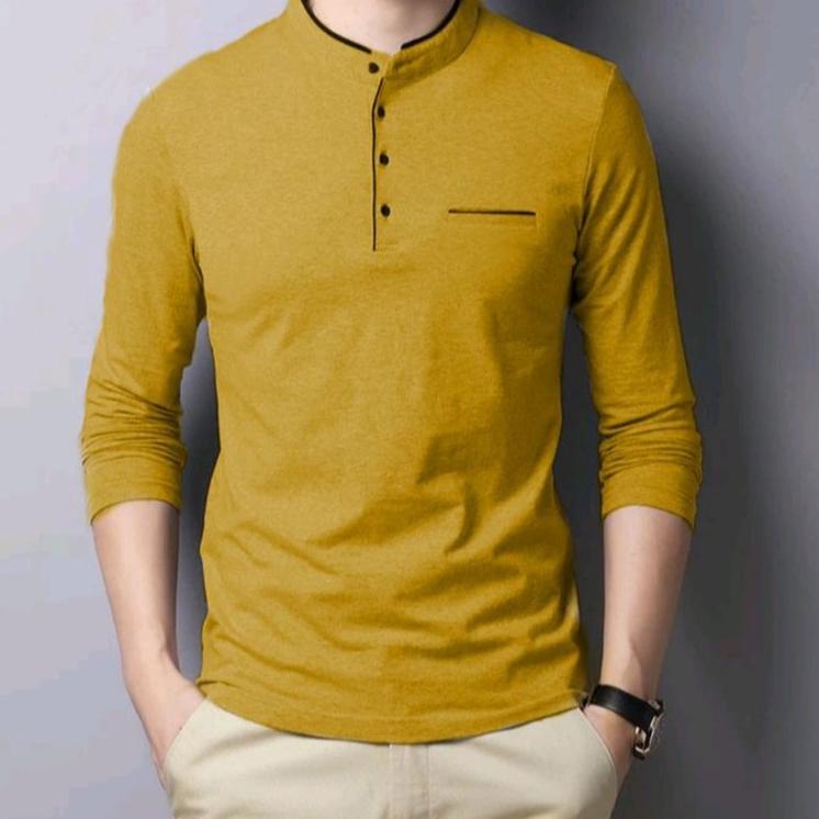 Muraaaahh.. cuci gudang kaos kerah shanghai pria lengan panjang