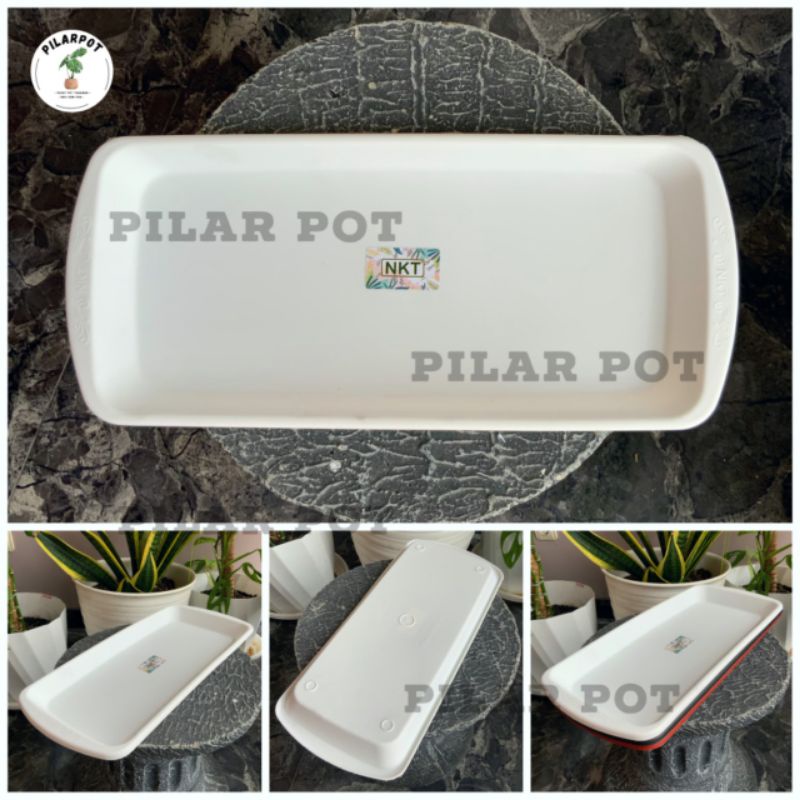 tatakan alas pot panjang tray rtg 01 putih - NKT TRAY RTG 01 PUTIH
