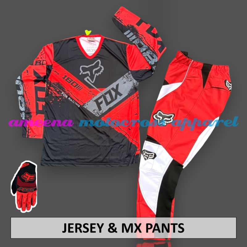 Jerseyset - Jersey set Trail - Jersey &amp; Celana Motocross - Jersey Trabas - Jersey Stelan MX Cross - Satu Set Jersey &amp; Celana - Jersey Lokal - Celana Cordura -  FOCT1510-F43